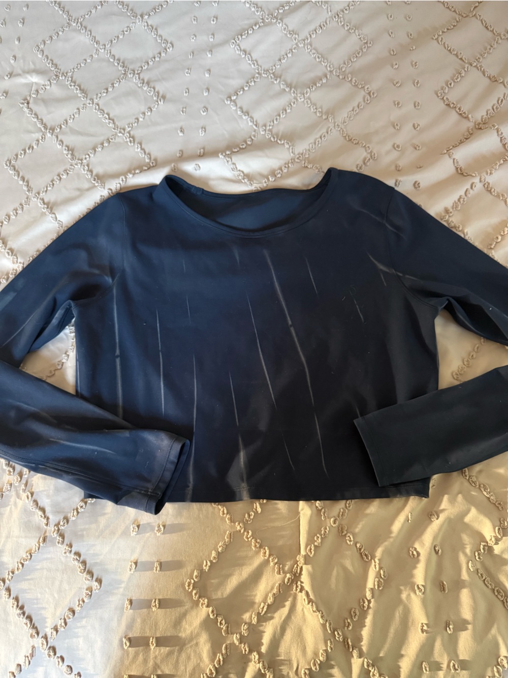 Lululemon Navy Blue Long Sleeve Crewneck Top